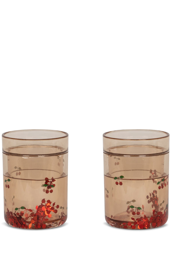 Konges Slojd Glitter Cups, 2 pack - Cherry: Sparkling Party Cups