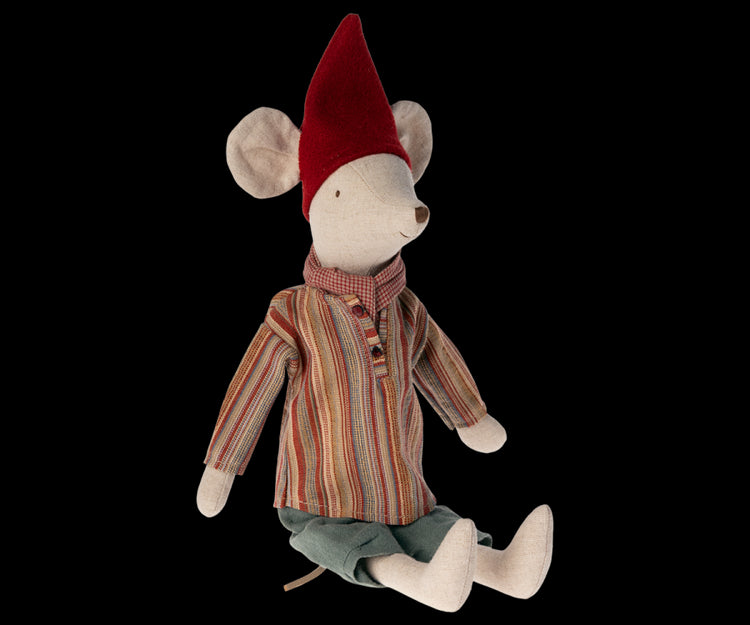 Maileg Medium Christmas Boy Mouse with Scarf - Festive Charm