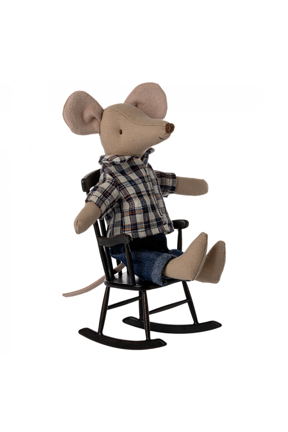 Maileg Mouse Size Rocking Chair - Anthracite: Dollhouse Decor