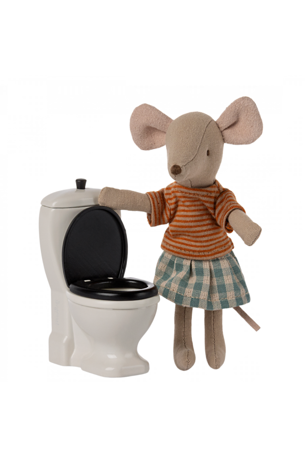 Maileg Mouse Size Toilet (smaller): Dollhouse Bathroom Decor