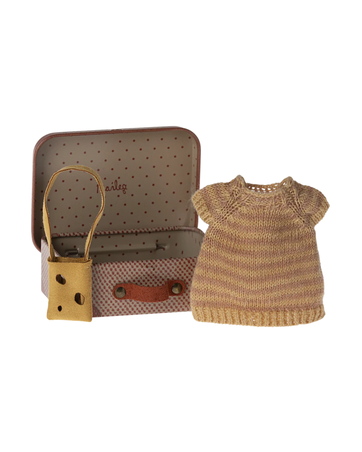 Maileg Knitted Dress & Bag - Big Sister Mouse's Outfit