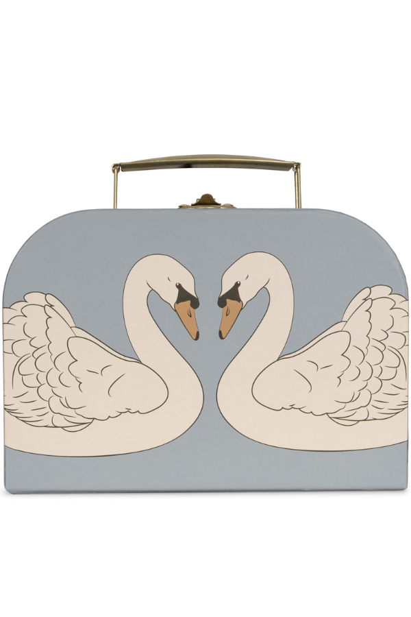 Konges Slojd - Stacking Suitcases, 2 pack - Swan: Elegant Storage
