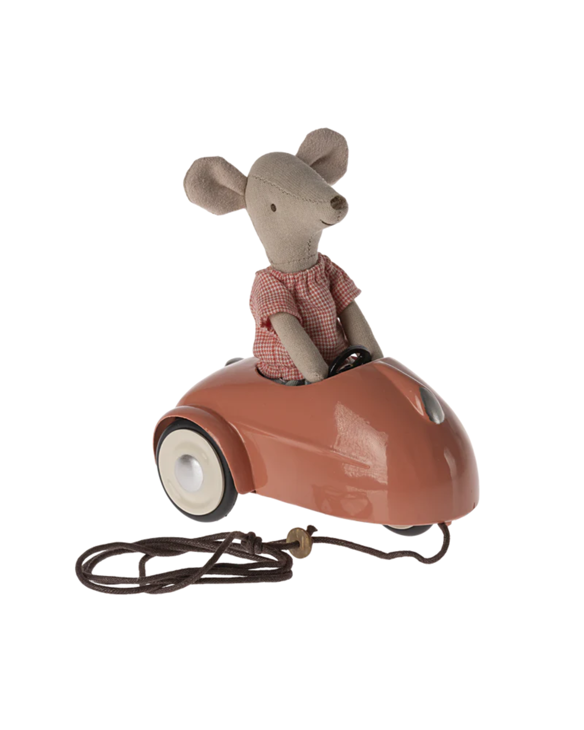 Maileg Coral Mouse Car - Charming Dollhouse Toy for Kids