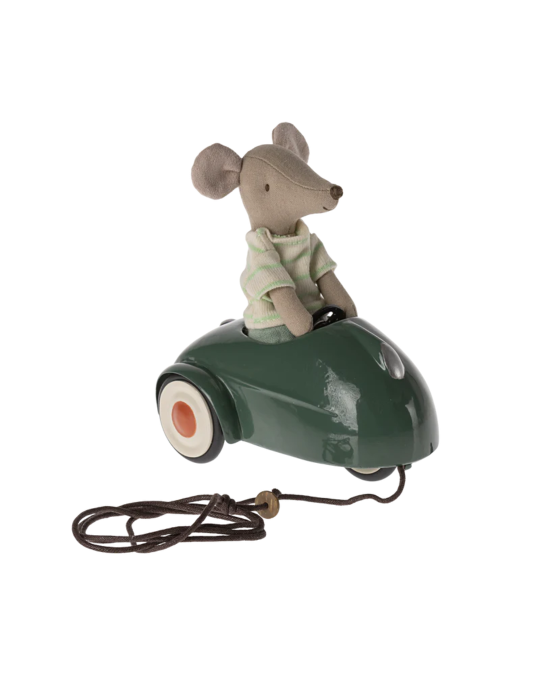 Dark Green Maileg Mouse Car - Charming Dollhouse Toy for Kids