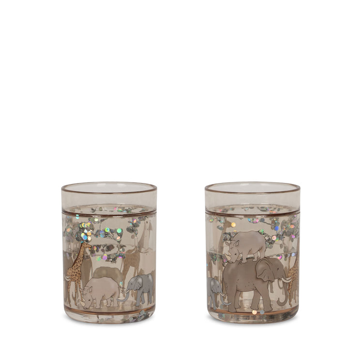 Glitter Cups, 2 pack - Safari: Sparkling Drinkware