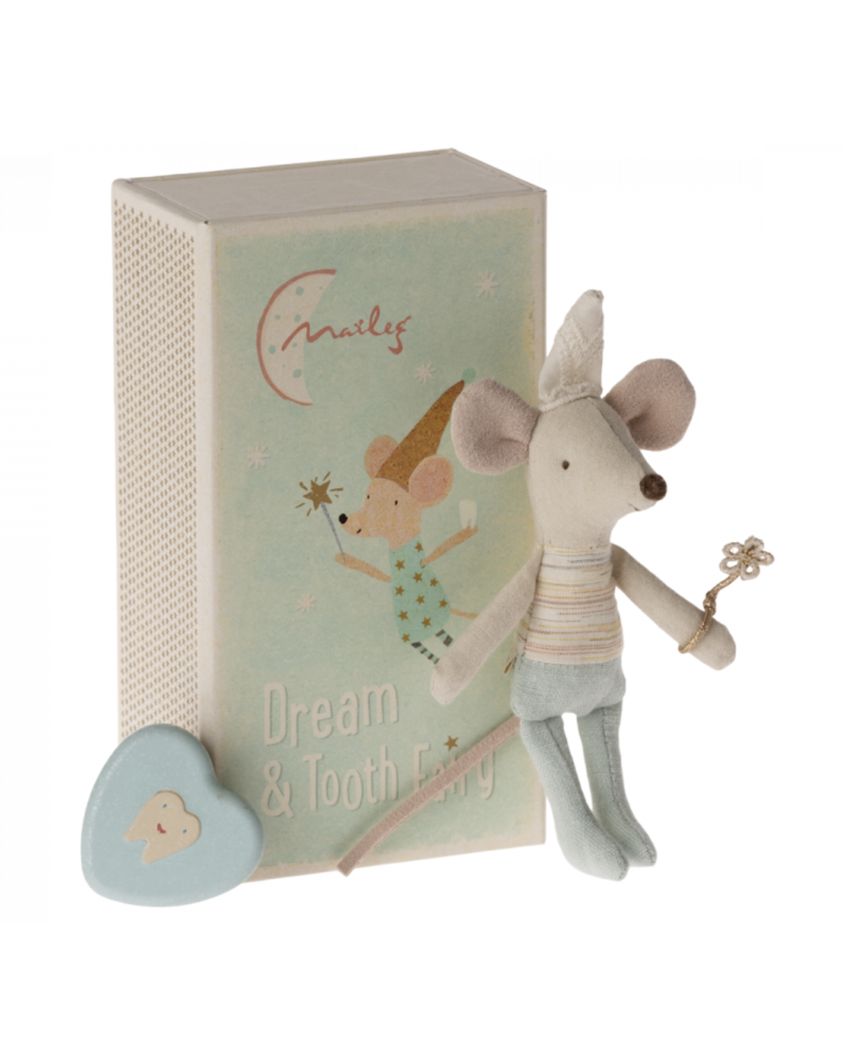 Maileg Tooth Fairy Mouse in Matchbox: Dollhouse Little Brother
