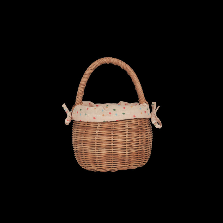 Rattan Berry Bunny Basket Natural Rattan/Gumdrop: Adorable Storage Solution