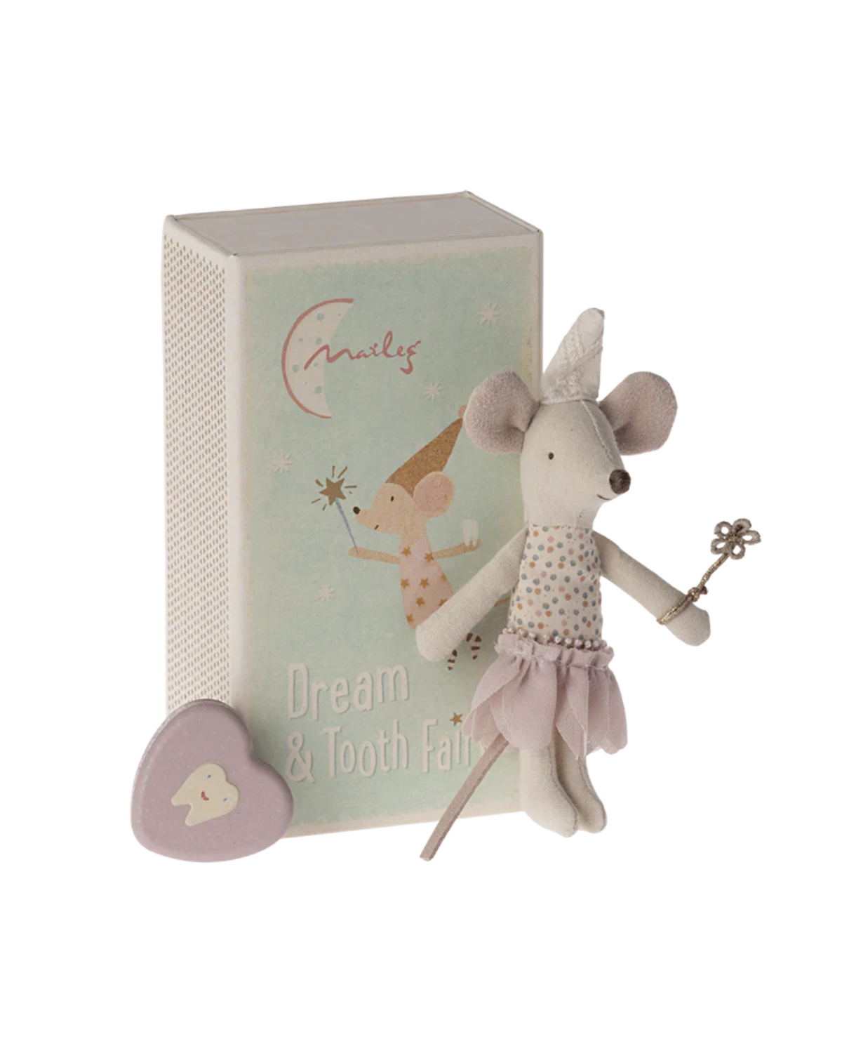 Maileg Tooth Fairy Mouse in Match Box: Dollhouse Little Sister