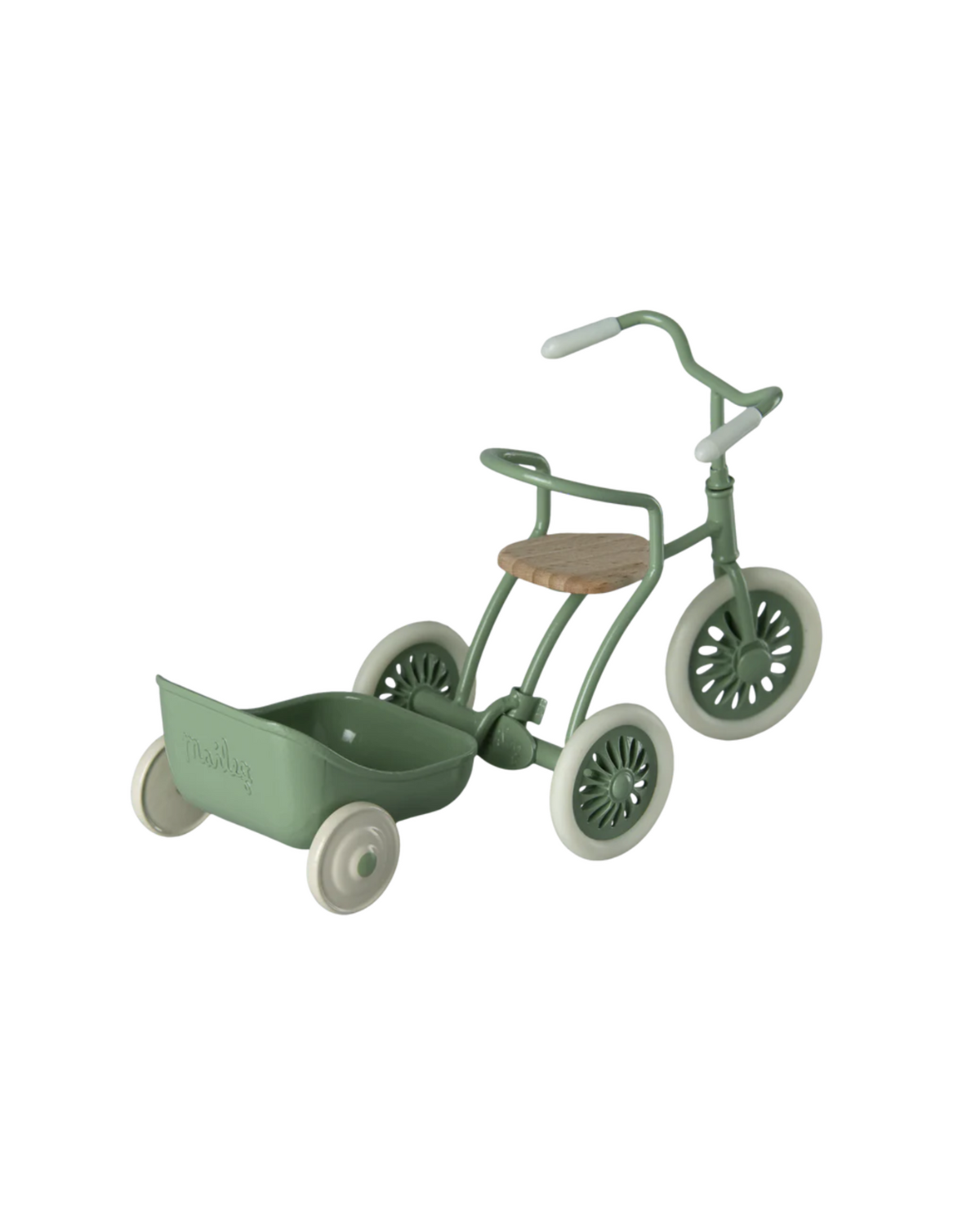 Maileg Mouse Green Tricycle Hanger: Dollhouse Accessory