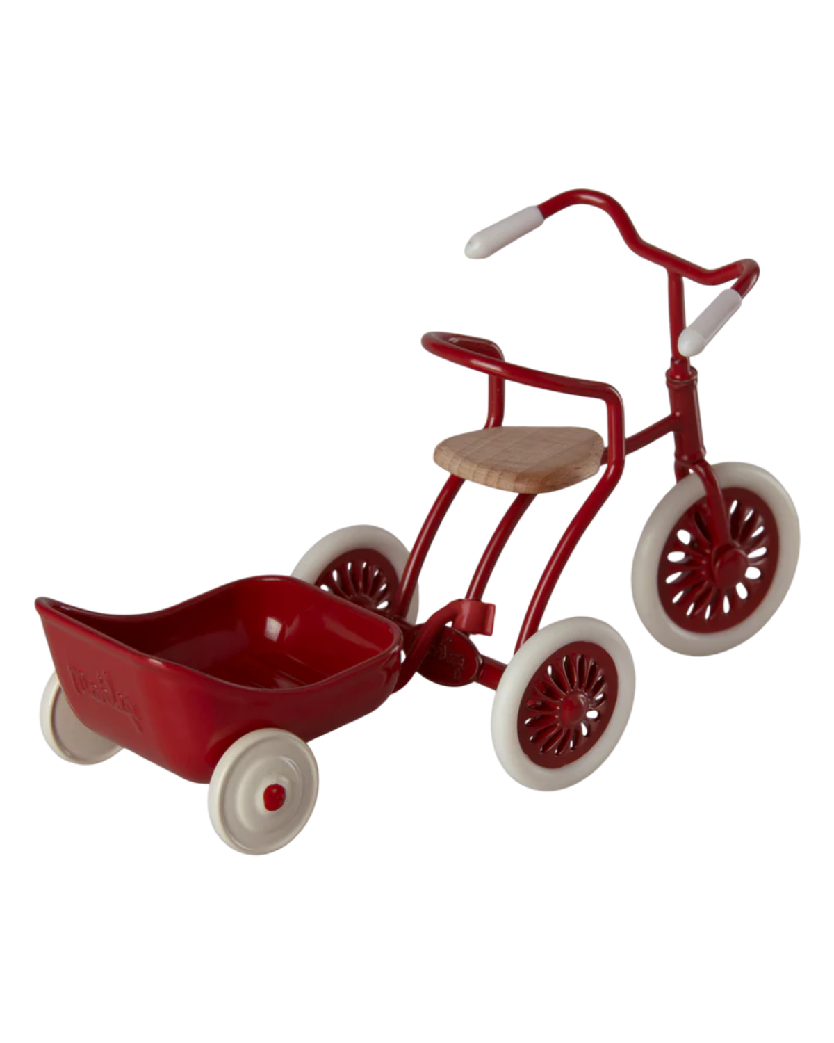 Maileg Mouse Red Tricycle Hanger: Dollhouse Accessory