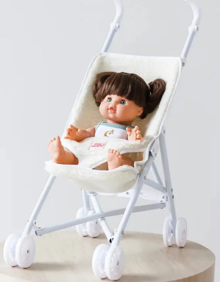 Tiny Harlow Doll Stroller in Sherpa - Cozy Elegance from Tiny Tours!