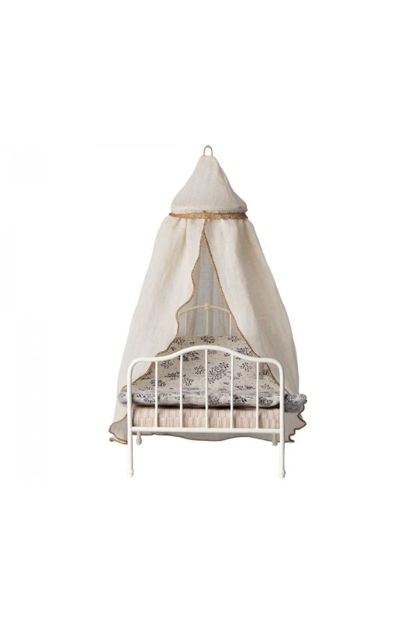 Maileg Miniature Bed Canopy - Cream: Dollhouse Decor Essential