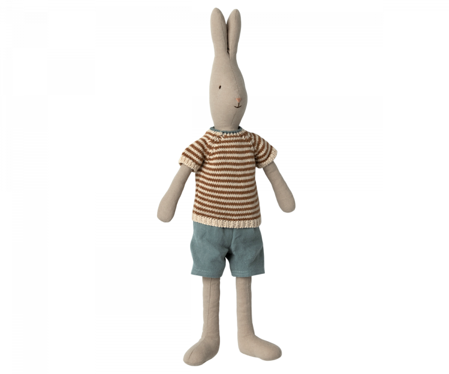 Doll's Fashion Must-Have: Classic Knitted Shirt and Shorts for Rabbit Size 3