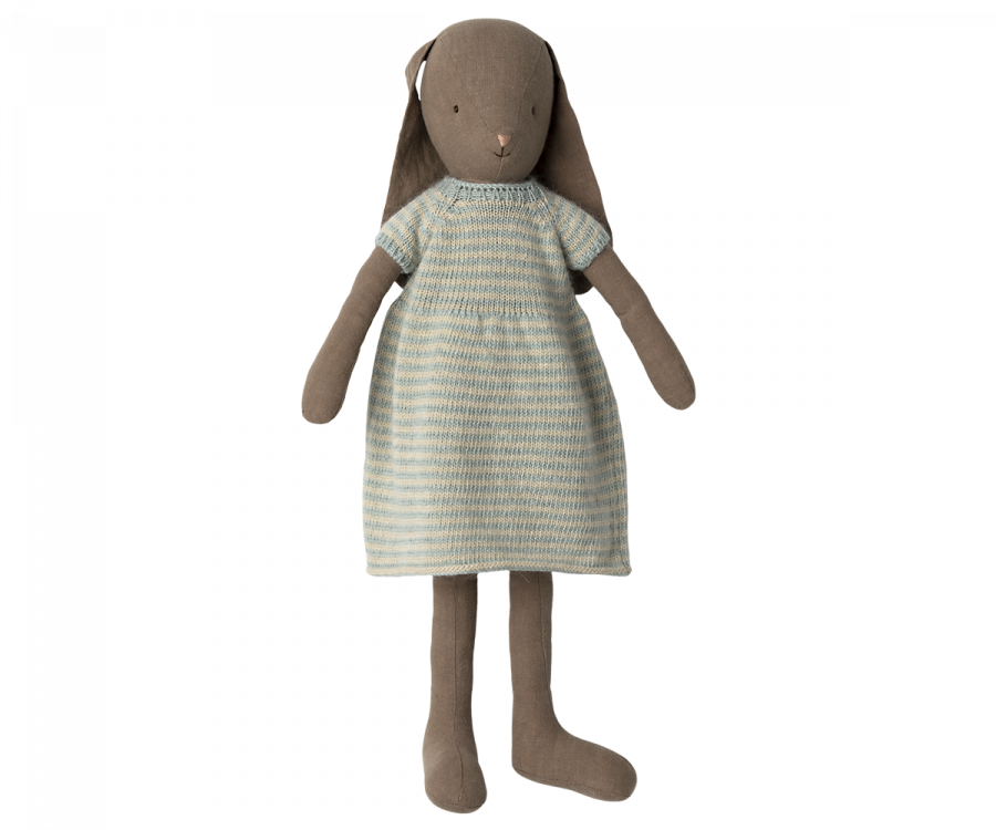Brown Bunny Size 4 Knitted Dress - Adorable Maileg Doll