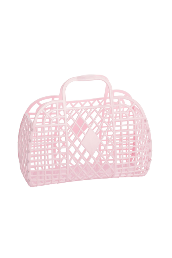 Sun Jellies - Retro Jelly Basket - Light Pink