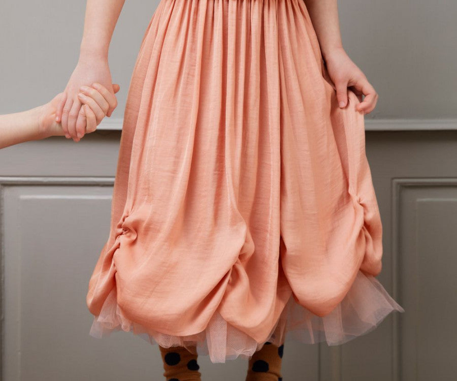 Princess Skirt in Melon: Dress Your Little One in Royal Elegance
