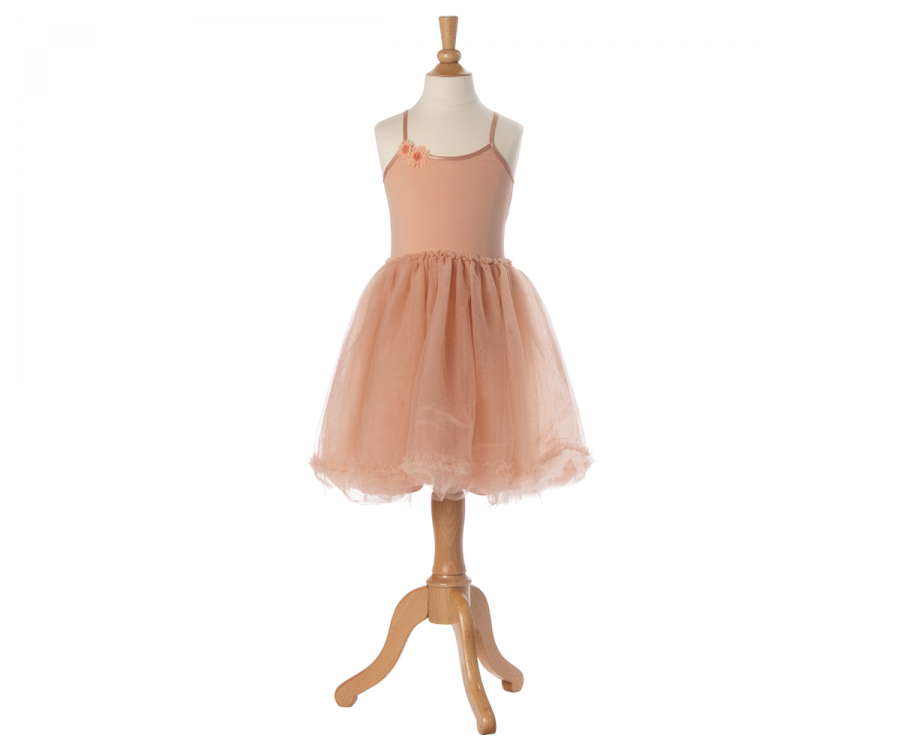 Princess Tulle Dress in Melon (2-3 Years): Royal Toddler Fashion