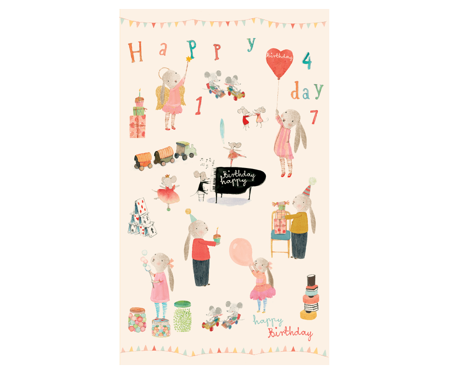 Happy Day Gift Wrap - 10m Maileg Party Supplies