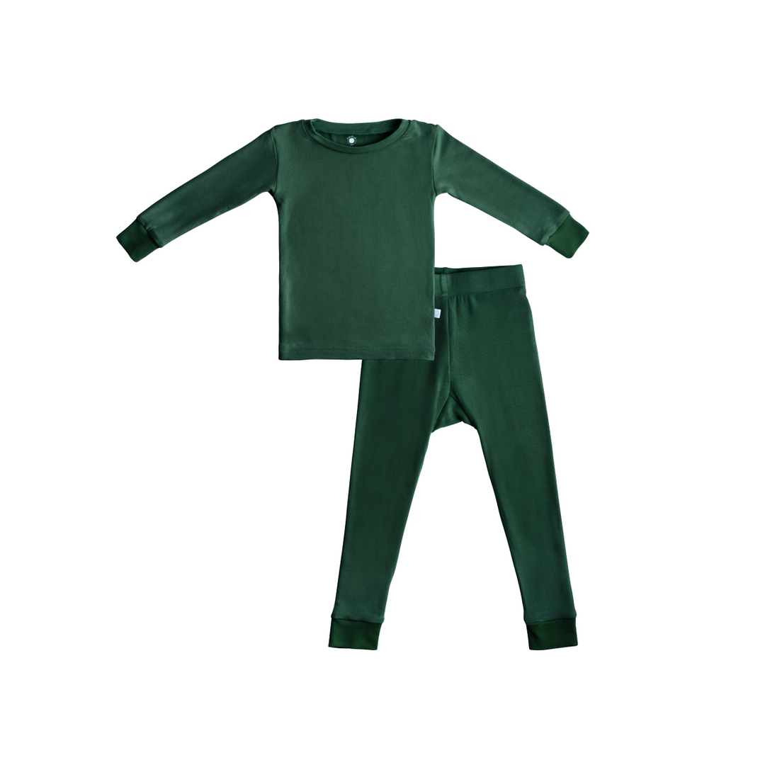 Toddler/Kids Bamboo Pajamas - Forest Green