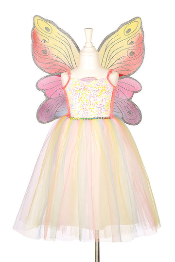 Valerie Fairy Costume – Dress and Wings Set (multicolor) - Role-Play for Children (2 sizes)
