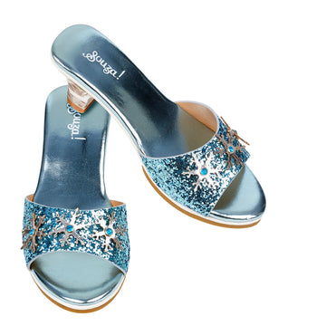 Slipper High-heel Ice Queen (blue)Costume Accessory for Kids-Carnival & Festive Use(3 sizes)