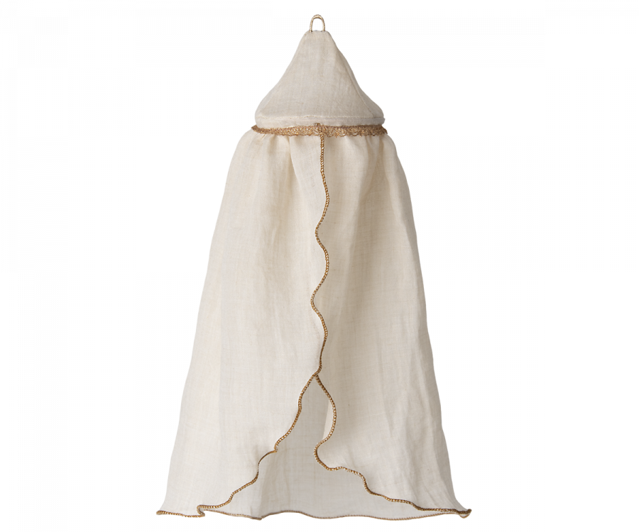 Cream Miniature Bed Canopy - Elegant Dollhouse Addition