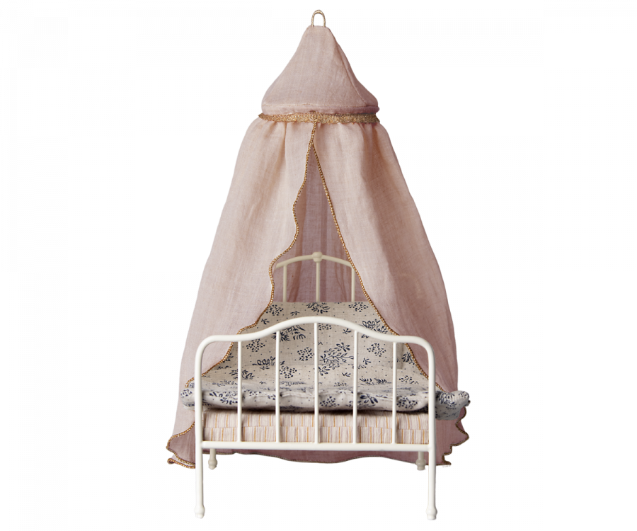 Rose Miniature Bed Canopy - Elegant Dollhouse Décor