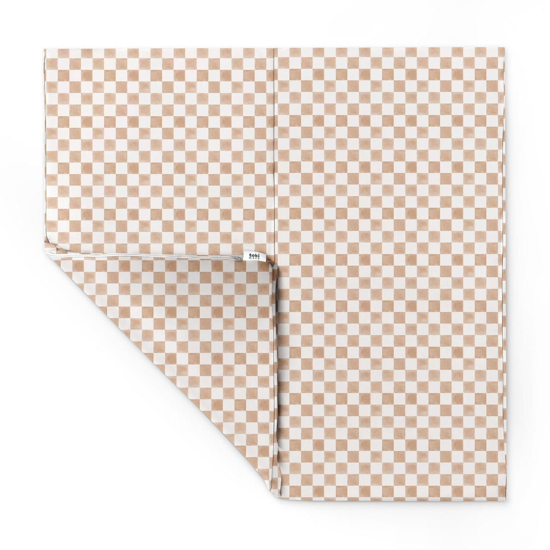 Checker Toffee Vegan Leather Mat