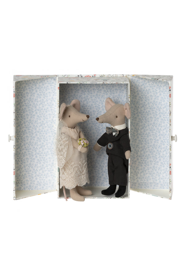 Maileg Wedding Mice Couple in Box: Dollhouse Love Decor