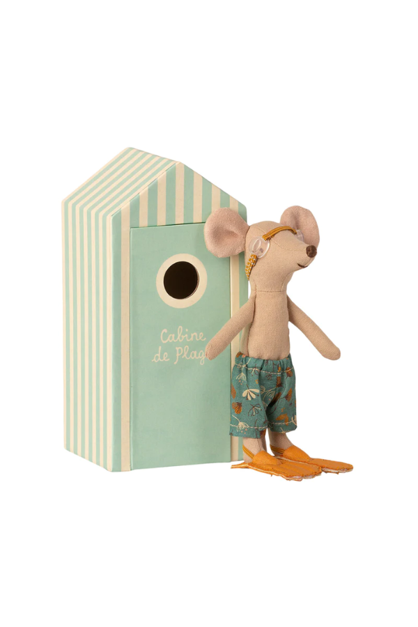 Beach Big Brother Mouse - Miniature Maileg Doll for Sunny Fun