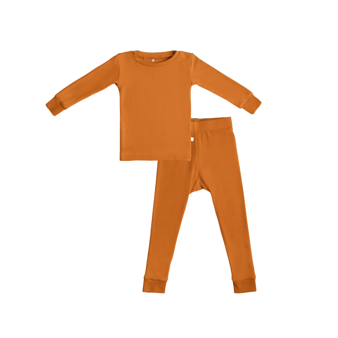 Toddler/Kids Bamboo Pajamas - Rust