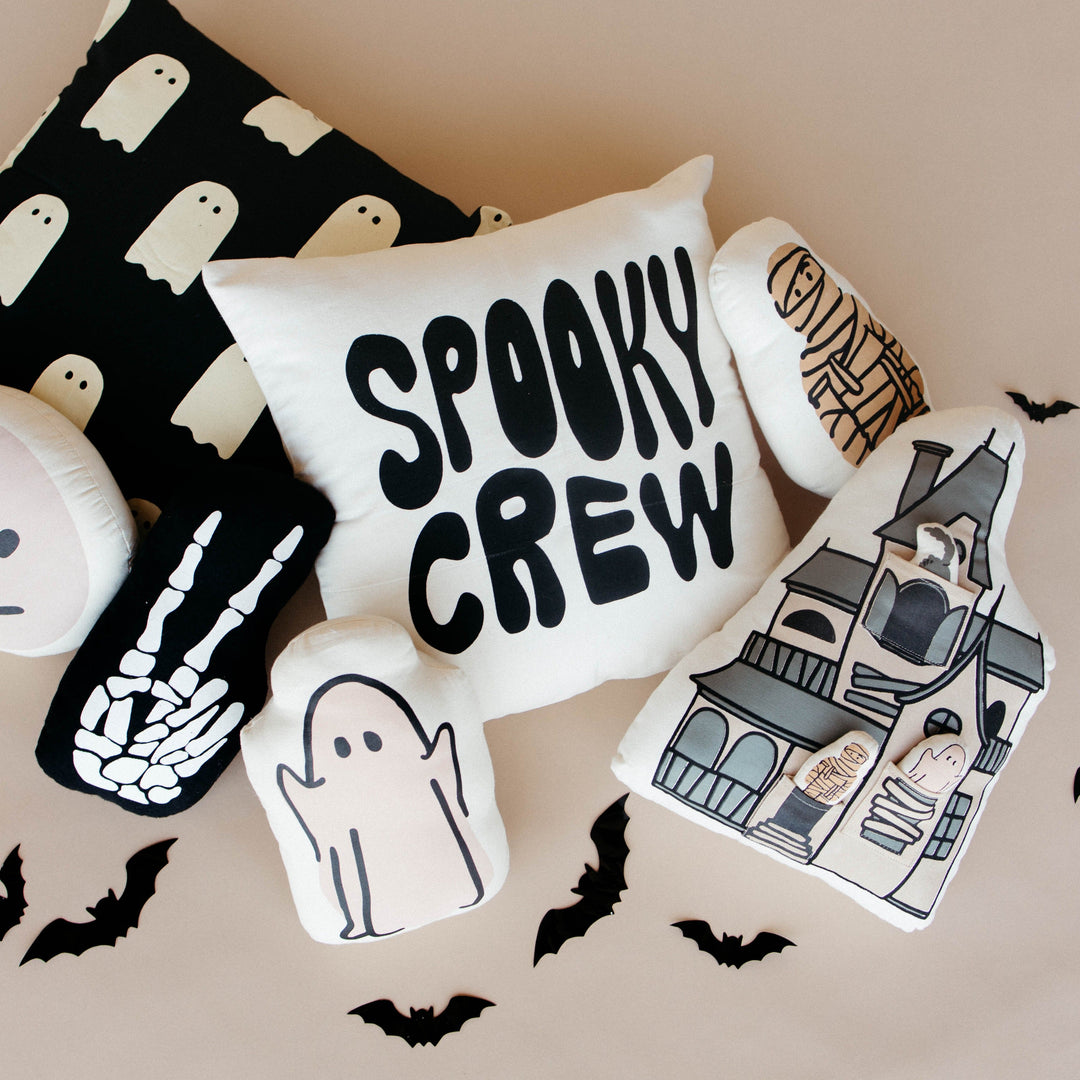 spooky crew pillow cover