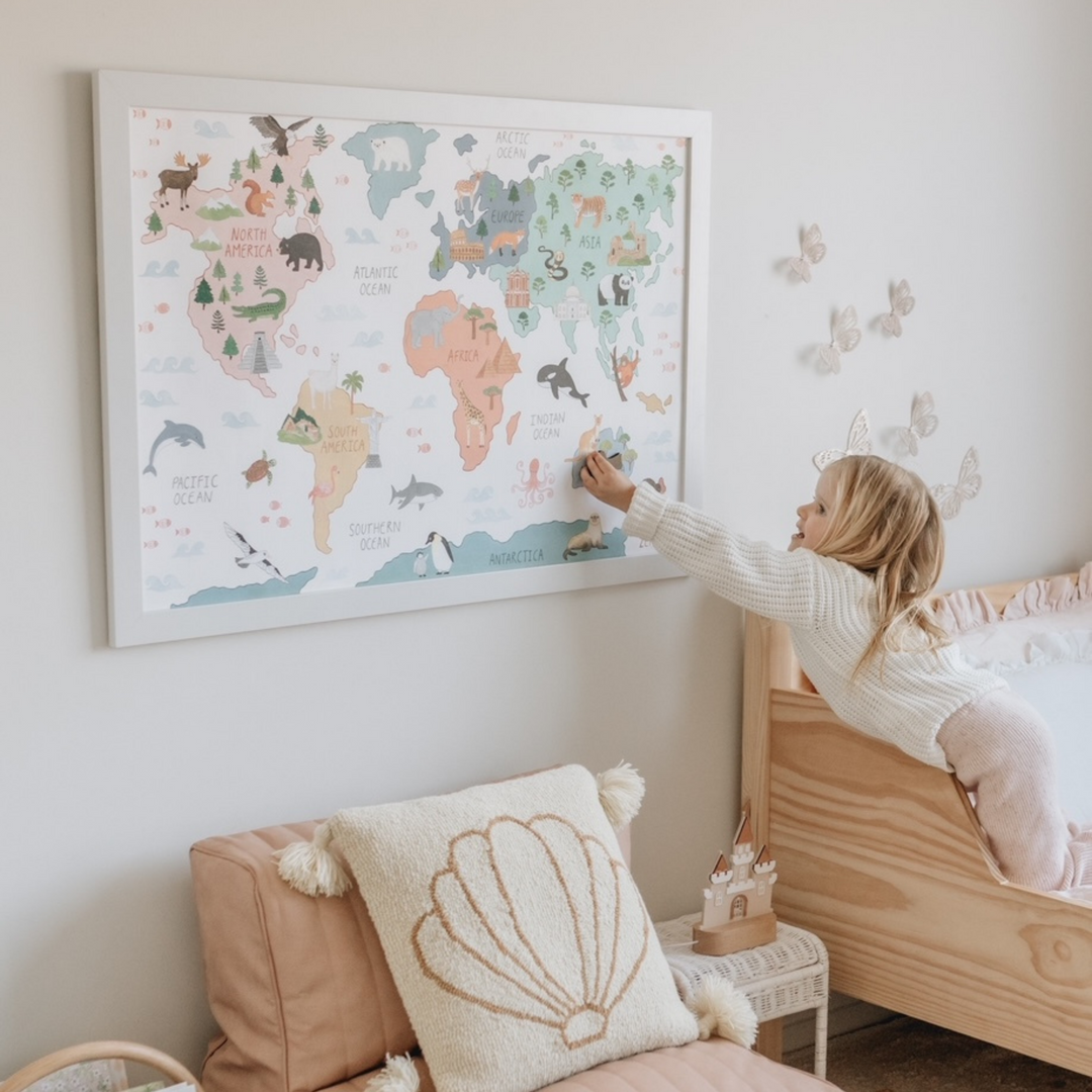 World Map Print by Mindful And Co Kids USA