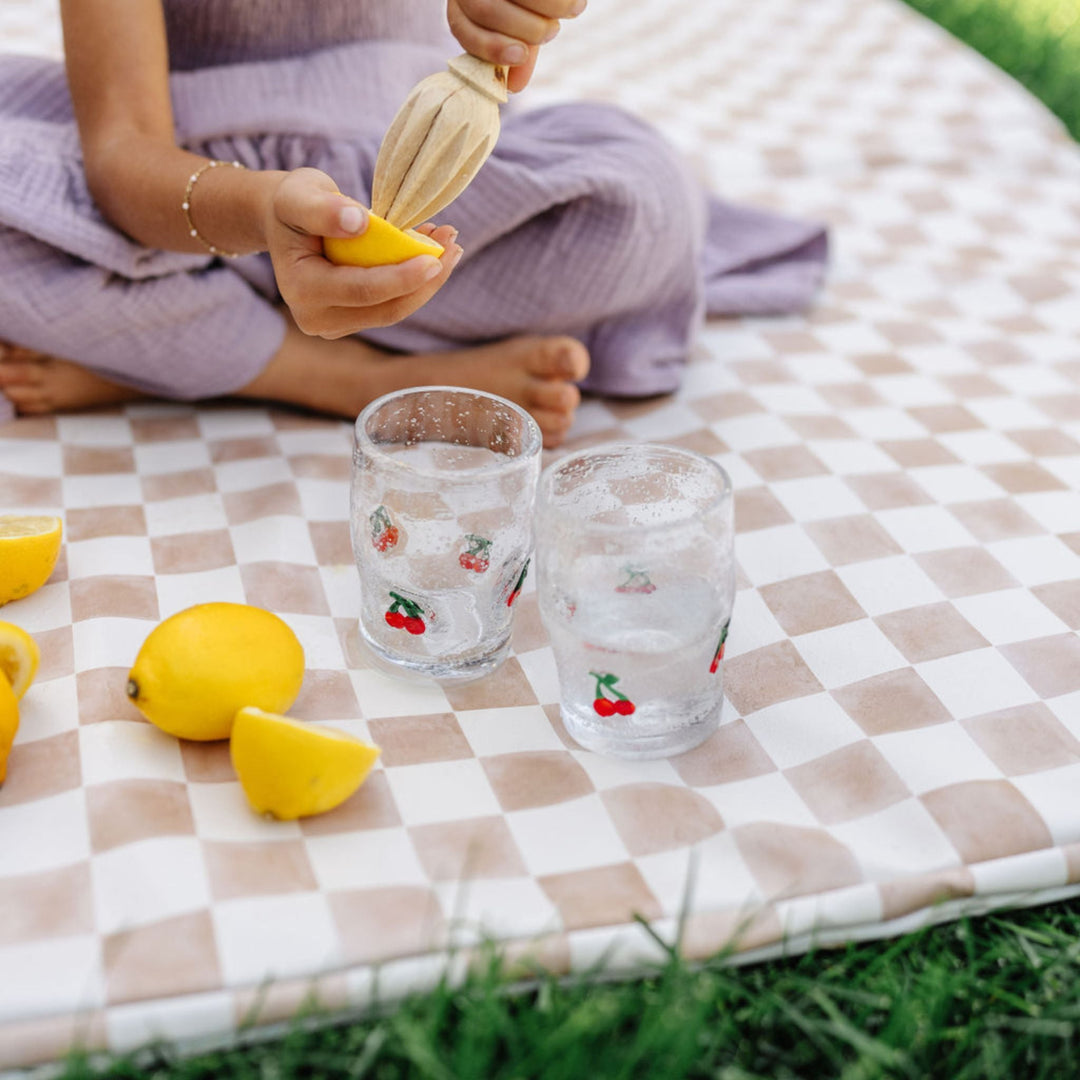 Checker Toffee Vegan Leather Mat