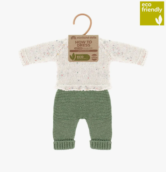 Knitted Doll Outfit 12⅝" – Sweater & Trousers