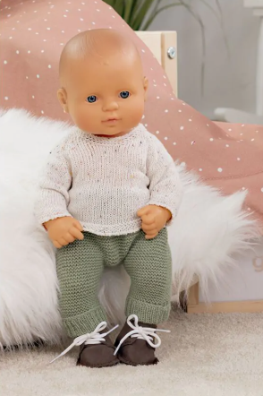 Knitted Doll Outfit 12⅝" – Sweater & Trousers