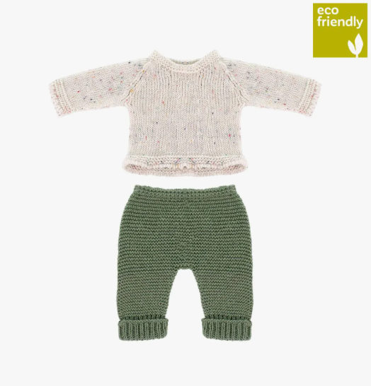 Knitted Doll Outfit 12⅝" – Sweater & Trousers