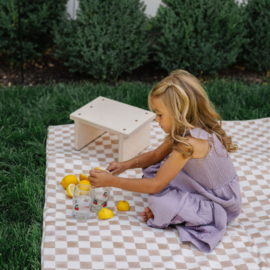 Checker Toffee Vegan Leather Mat