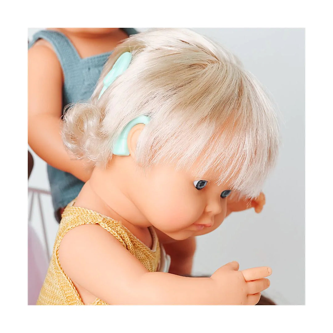 Caucasian doll with cochlear implant 38cm MF&M