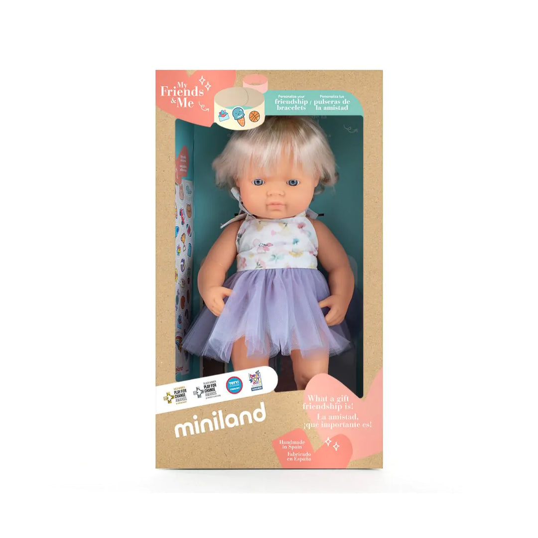 Caucasian doll with cochlear implant 38cm MF&M