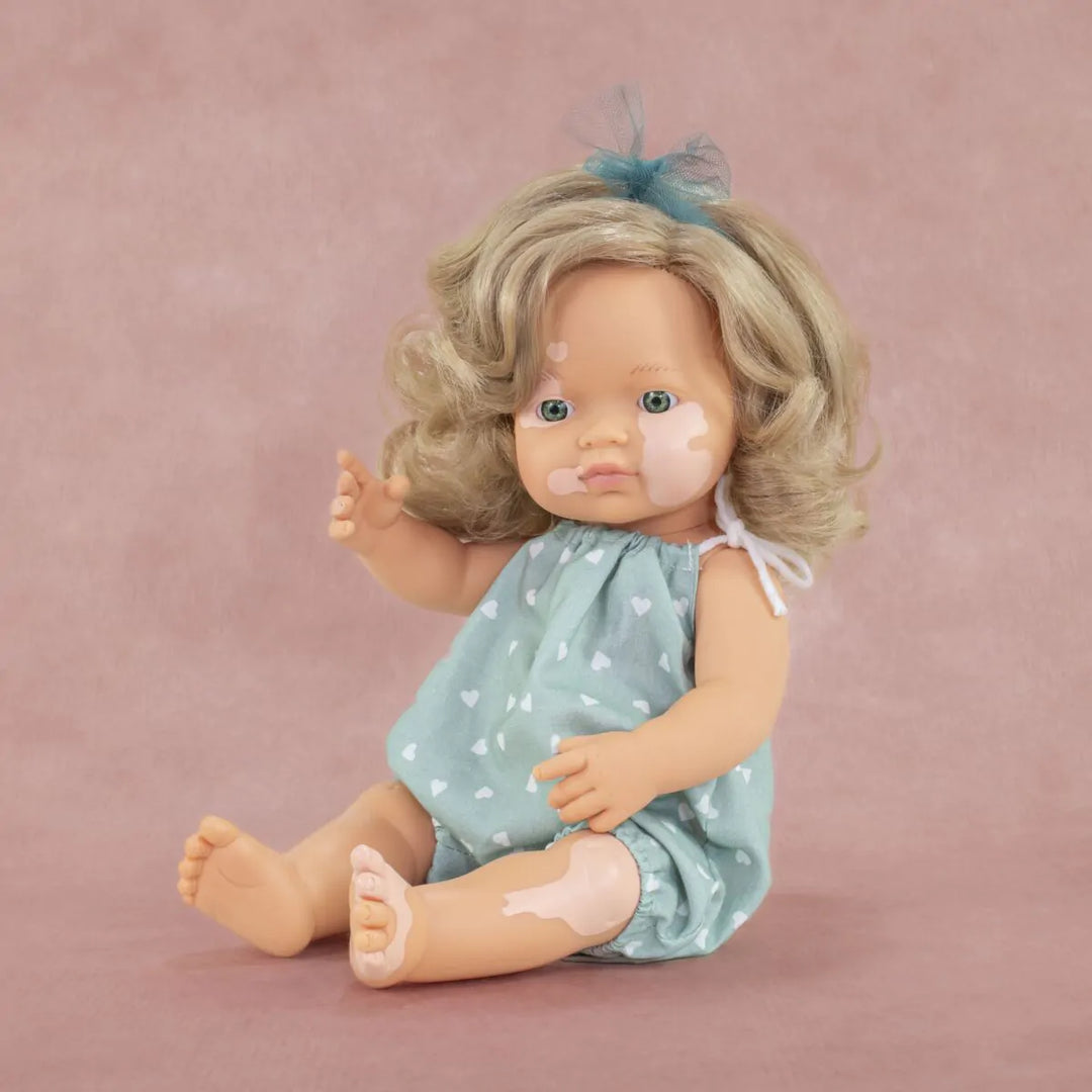 Dark blonde Caucasian doll with vitiligo 15" MF&M