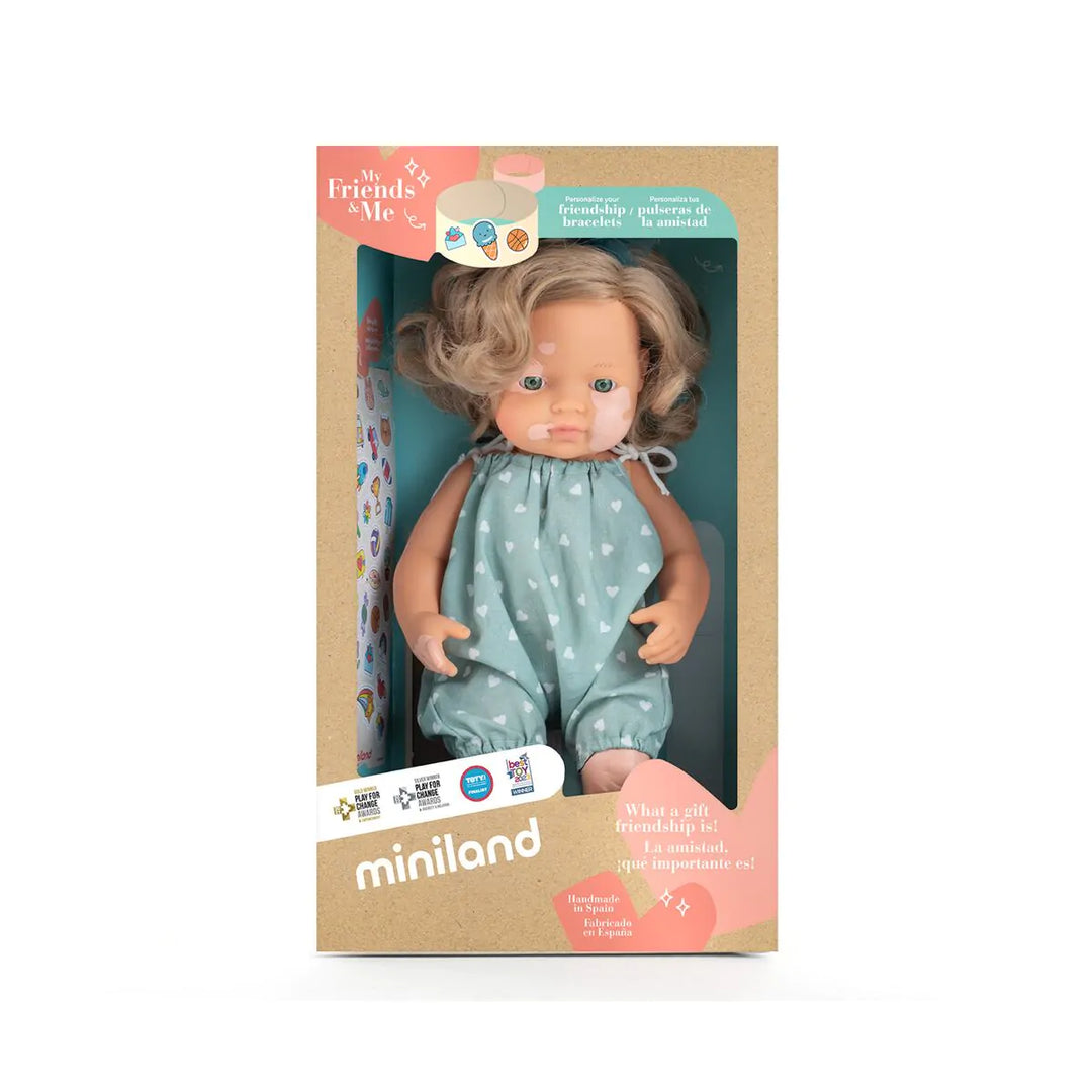 Dark blonde Caucasian doll with vitiligo 15" MF&M