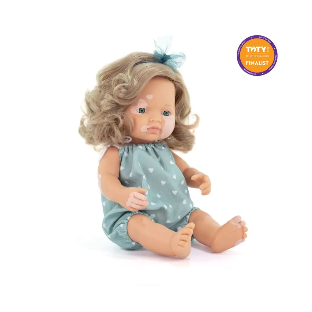 Dark blonde Caucasian doll with vitiligo 15" MF&M