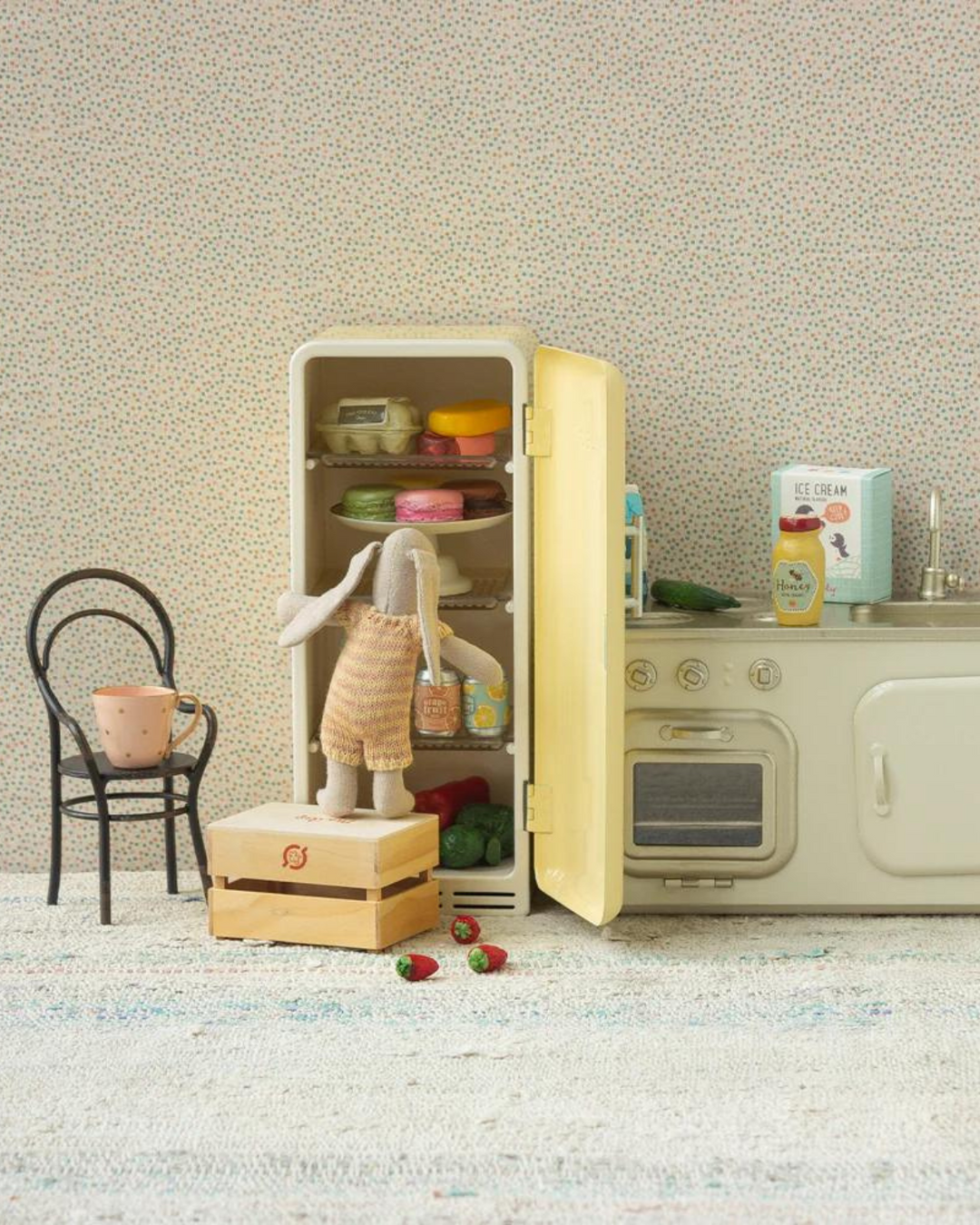 Miniature Fridge - Yellow