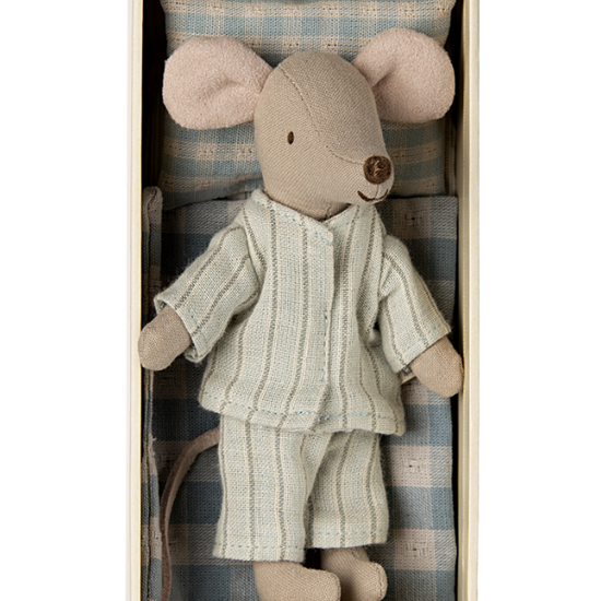 Mint Big Brother Mouse in Box - Adorable Maileg Gift Idea