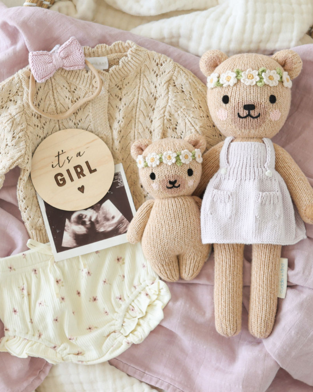 Baby Honey Bear Ivory Floral (Coming Soon)