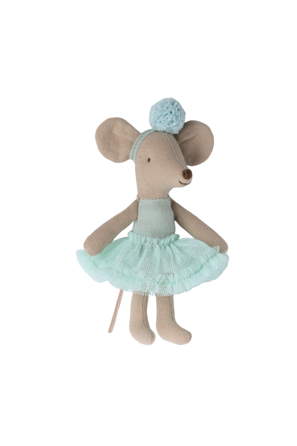 Light Mint Little Sister Ballerina Mouse - Charming Maileg Doll
