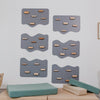 Indoor Rock Wall with Cloud-Shaped Panels & Wooden Climbing Holds for Kids 3-10