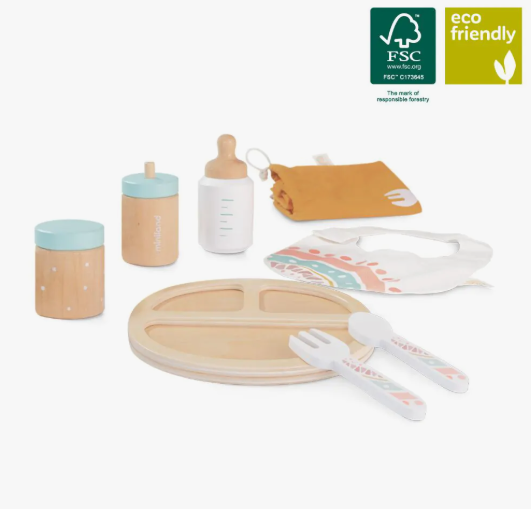 Doll Wooden Feeding Set