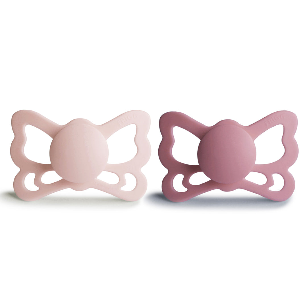 FRIGG Butterfly Anatomical Silicone Pacifier 2-Pack (6-18 Months)